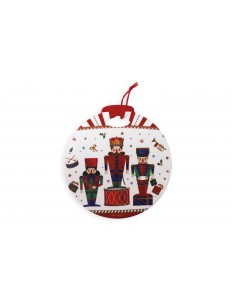 Lo Schiaccianoci sottopentola natalizio in ceramica e sughero Ø 20 (cod. 84192) | Brandani -BRANDANI