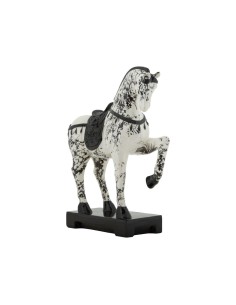 Scultura cavallo Okinawa Equine in poliresina bianca e nera, H 34 cm | Mauro Ferretti -MAURO FERRETTI 2
