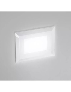 Segnapasso LED da incasso in vetro bianco per scatola 503, 3 W 3000 K, IP65 | Affralux -AFFRALUX