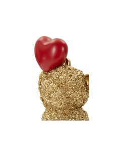 Scultura orsetto Bear oro con cuore rosso, H 16 cm | Mauro Ferretti -MAURO FERRETTI 2