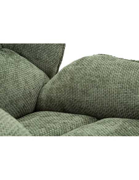 Poltrona girevole Amburgo verde in stile retrò, 85 x 80 x 81 cm | Mauro Ferretti -MAURO FERRETTI