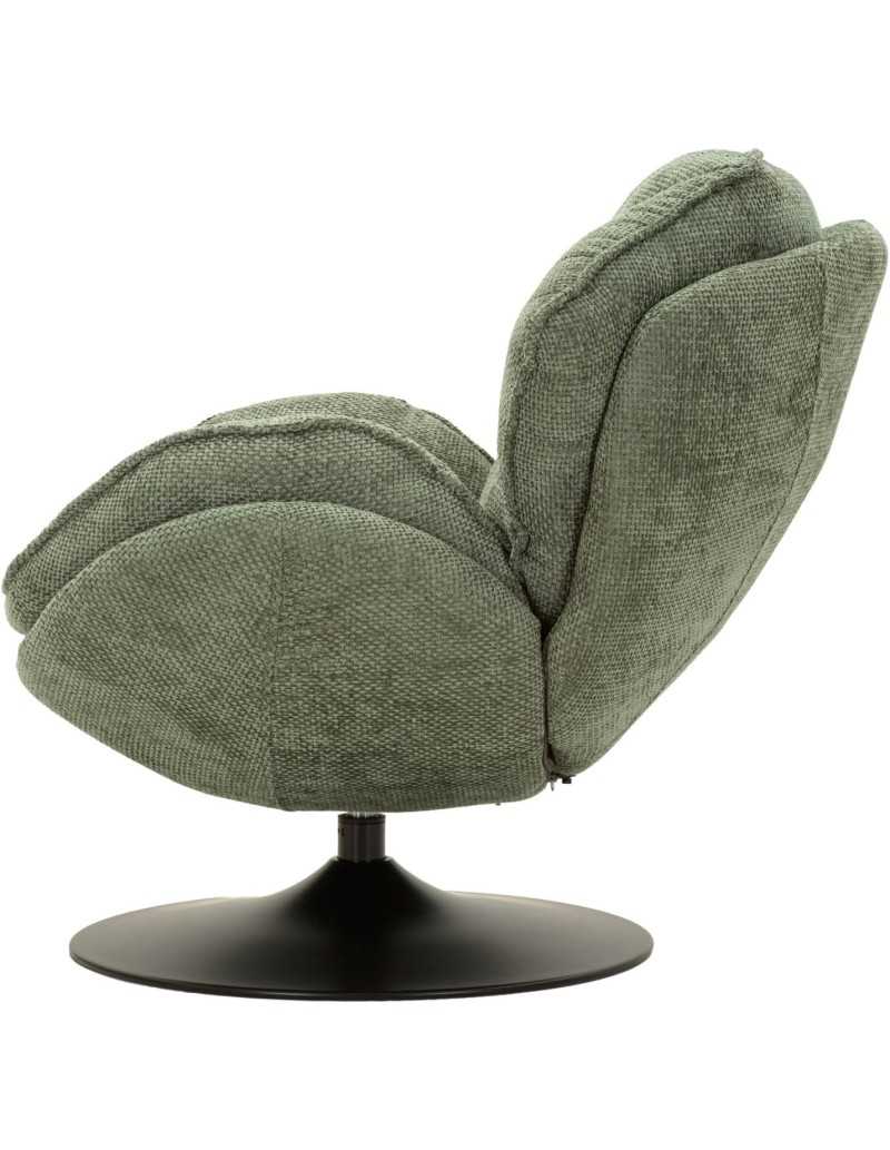 Poltrona girevole Amburgo verde in stile retrò, 85 x 80 x 81 cm | Mauro Ferretti -MAURO FERRETTI