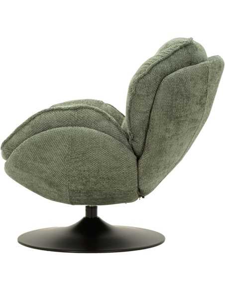 Poltrona girevole Amburgo verde in stile retrò, 85 x 80 x 81 cm | Mauro Ferretti -MAURO FERRETTI