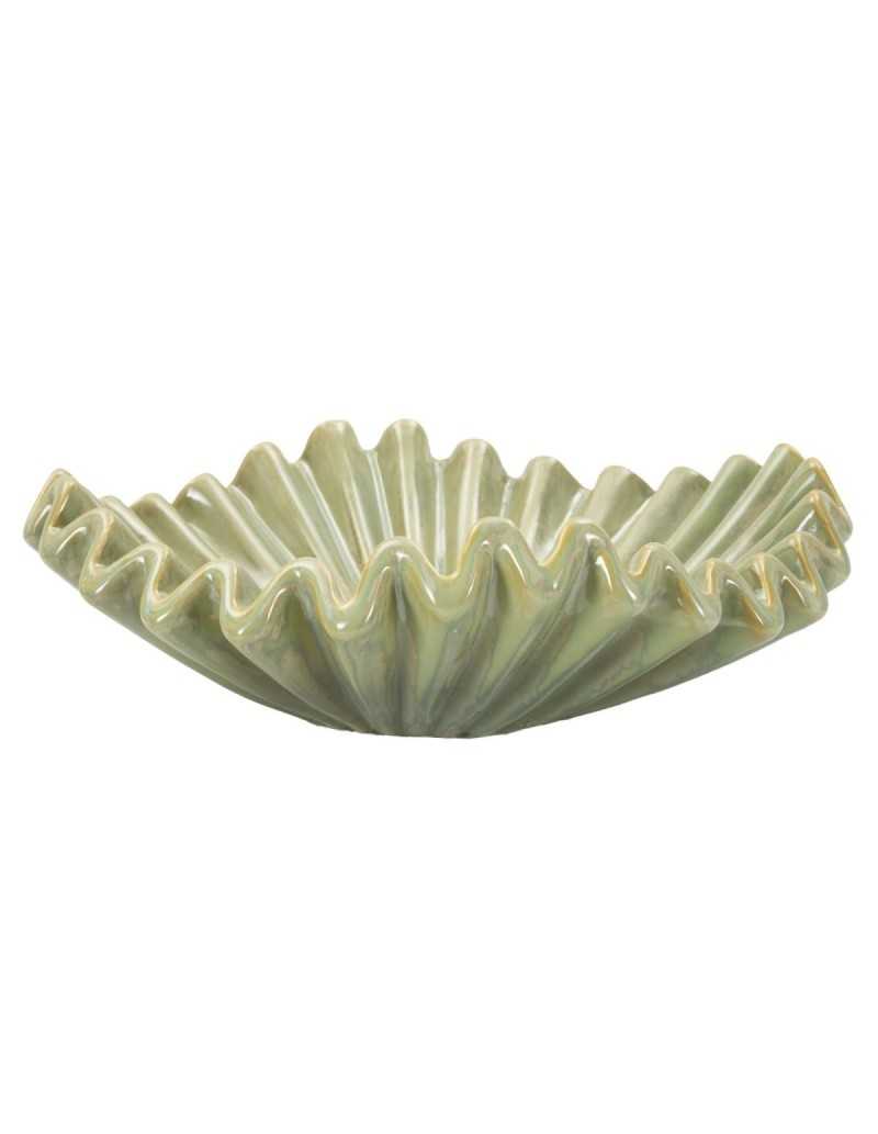 Centrotavola e Svuotatasche Venice in ceramica verde effetto vetro soffiato, Ø 40 cm | Mauro Ferretti -MAURO FERRETTI