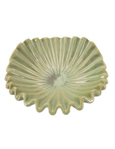 Centrotavola e Svuotatasche Venice in ceramica verde effetto vetro soffiato, Ø 40 cm | Mauro Ferretti -MAURO FERRETTI