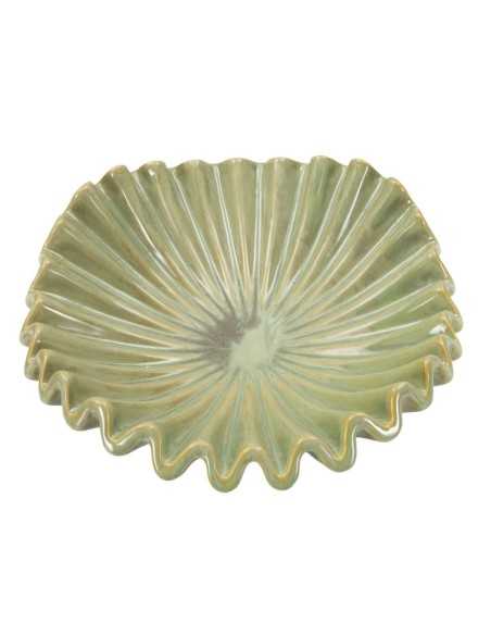 Centrotavola e Svuotatasche Venice in ceramica verde effetto vetro soffiato, Ø 40 cm | Mauro Ferretti -MAURO FERRETTI