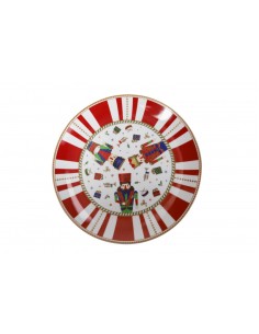 Lo Schiaccianoci piatto da portata natalizio in porcellana Ø 30 cm (84171) | Brandani -BRANDANI