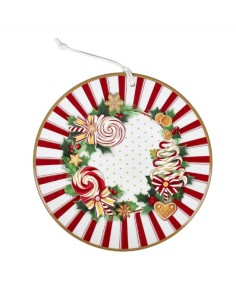 Sottopentola natalizio Le Chicche Ø 20 cm in ceramica e sughero, ghirlanda | Brandani