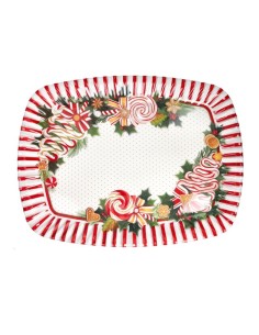 Vassoio natalizio rettangolare 40 x 28 cm in melamina, Le Chicche | Brandani -BRANDANI