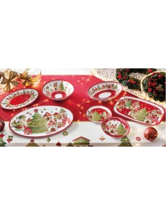 Vassoio rettangolare natalizio 40,5 x 28 cm in melamina, Villaggio in festa | Brandani -BRANDANI 2