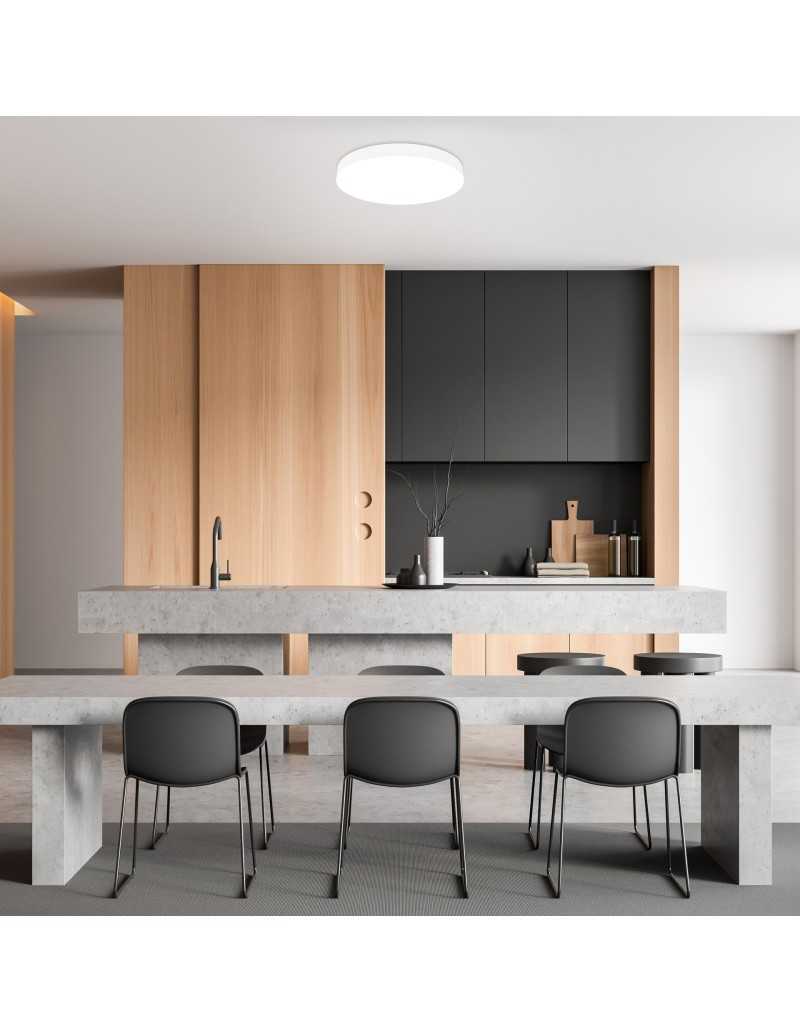 Plafoniera LED Turin tonda minimal Ø 40 cm bianca, 30 W, CCT 3000/4000/5000 K | Mantra -MANTRA