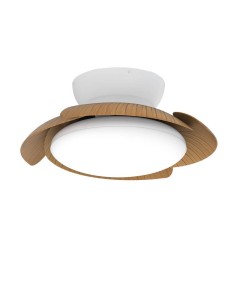 Ventilatore da soffitto Aloha con pale retrattili e LED 45 W CCT, effetto legno | Mantra -MANTRA