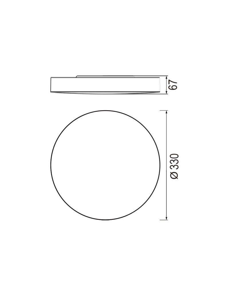 Plafoniera LED Turin tonda minimal Ø 30 cm bianca, 16 W, CCT 3000/4000/5000 K | Mantra -MANTRA