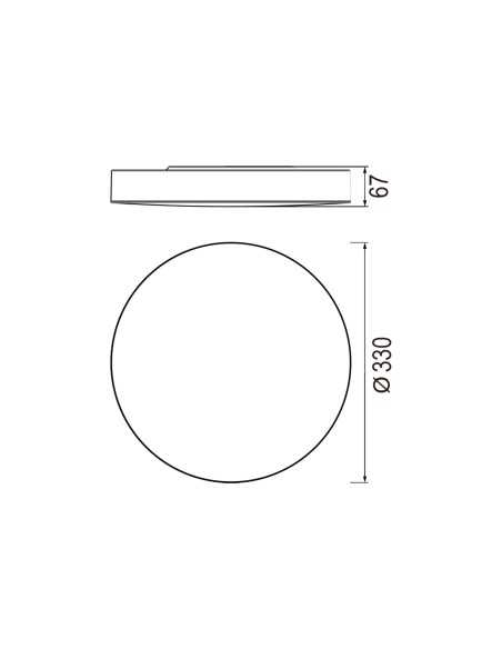 Plafoniera LED Turin tonda minimal Ø 30 cm bianca, 16 W, CCT 3000/4000/5000 K | Mantra -MANTRA