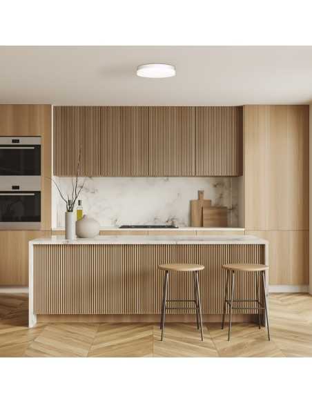 Plafoniera LED Turin tonda minimal Ø 30 cm bianca, 16 W, CCT 3000/4000/5000 K | Mantra -MANTRA