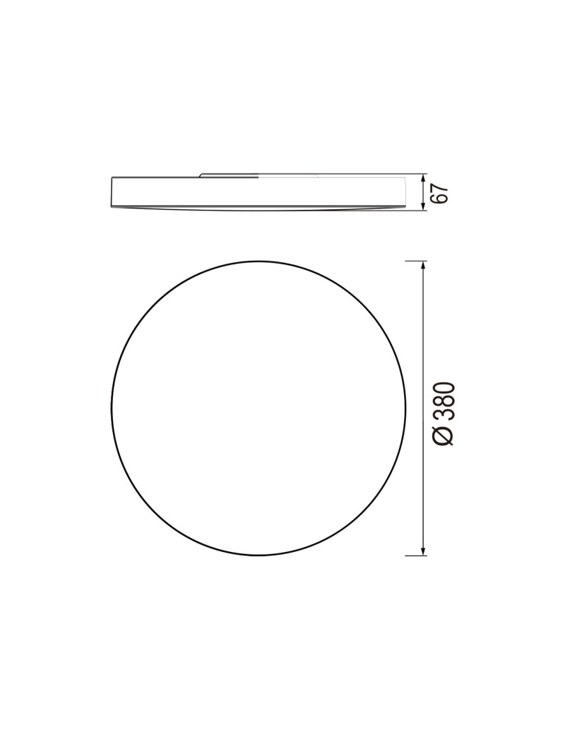 Plafoniera LED Turin slim tonda Ø 40 cm bianca, 20 W, CCT 3000/4000/5000 K | Mantra -MANTRA