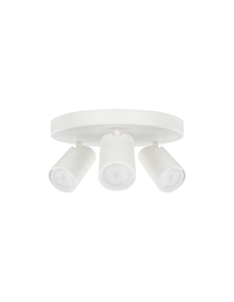 Plafoniera Ø 25 cm con 3 faretti orientabili in bianco, GU10 | Mantra -MANTRA