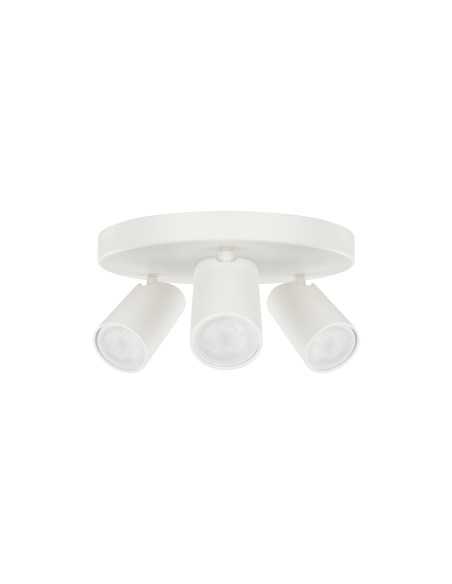 Plafoniera Ø 25 cm con 3 faretti orientabili in bianco, GU10 | Mantra -MANTRA