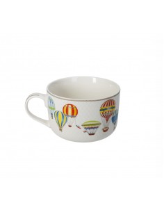 Tazza colazione Le Mongolfiere in new bone china 450 ml | Brandani -BRANDANI
