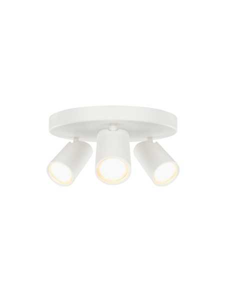 Plafoniera Ø 25 cm con 3 faretti orientabili in bianco, GU10 | Mantra -MANTRA