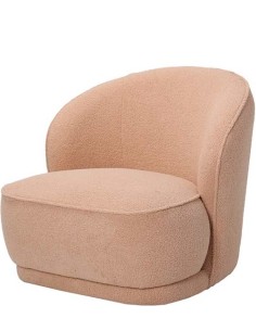 Poltrona Paulina dal design avvolgente e morbida color cappuccino -INNOVA LIVING