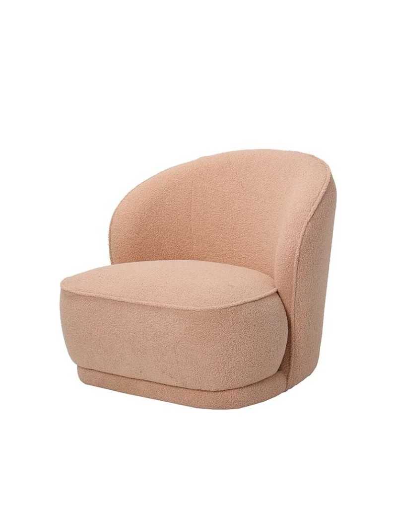 Poltrona Paulina dal design avvolgente e morbida color cappuccino -INNOVA LIVING