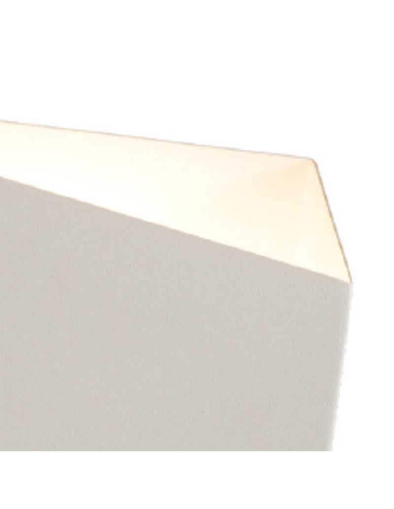 Applique Asimetric monoluce in metallo bianco, GX53, 20x21,5 cm | Mantra -MANTRA