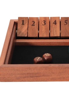 Gioco da tavola Shut The Box, realizzato in legno di acaia, finitura naturale. -INNOVA LIVING 2