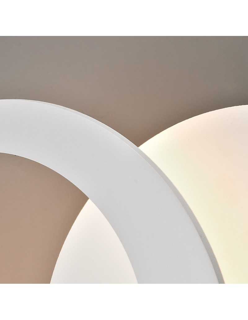 Applique LED Toronto a cerchi orientabili in metallo bianco Ø 22 cm, 10 W 3000 K | Mantra -MANTRA