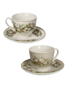 Batuffoli set 2 tazze da caffè con piattino in porcellana | Brandani -BRANDANI