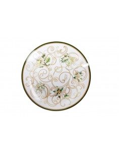 Filo d'Oro piatto da portata natalizio in new bone china Ø 30 cm | Brandani -BRANDANI