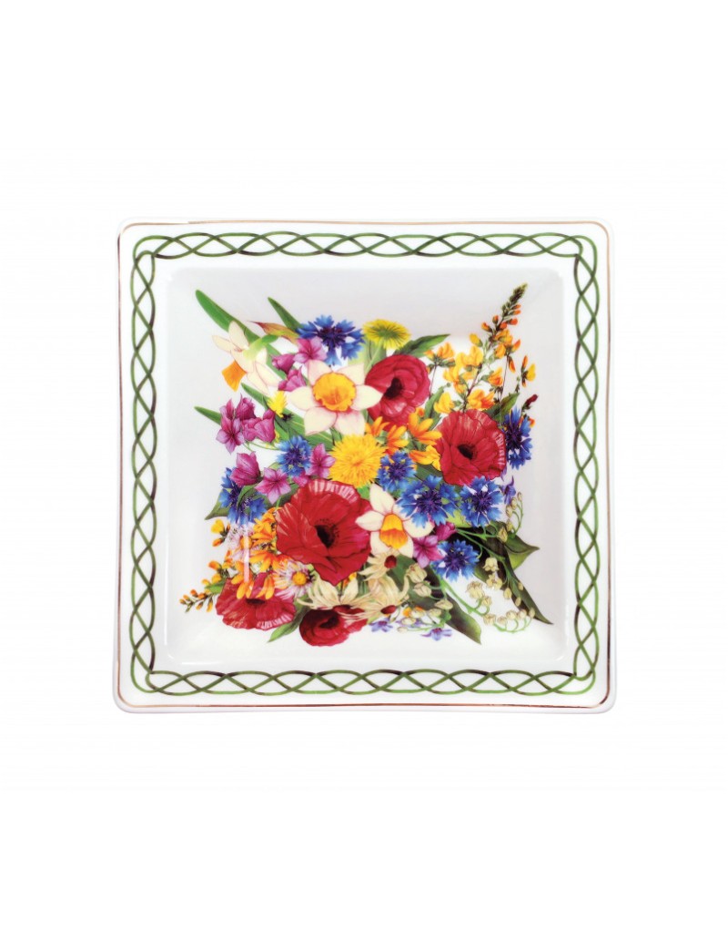 Fiori di Campo svuotatasche quadrato in porcellana | Brandani -BRANDANI