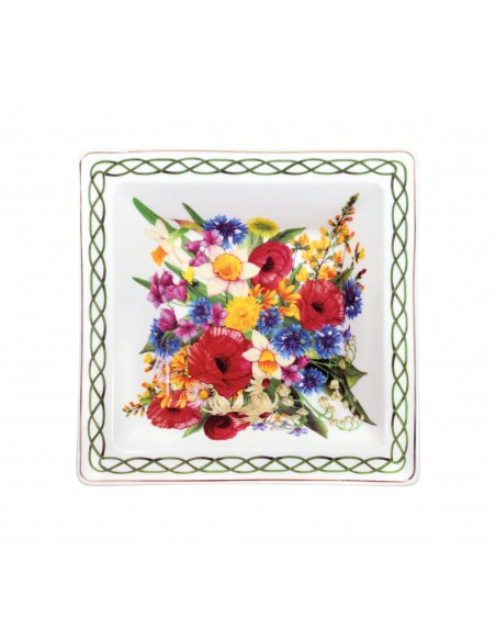 Fiori di Campo svuotatasche quadrato in porcellana | Brandani -BRANDANI