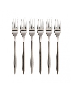 Stretch set 6 forchettine da dessert in acciaio inox lucido, 15,5 cm | Brandani -BRANDANI