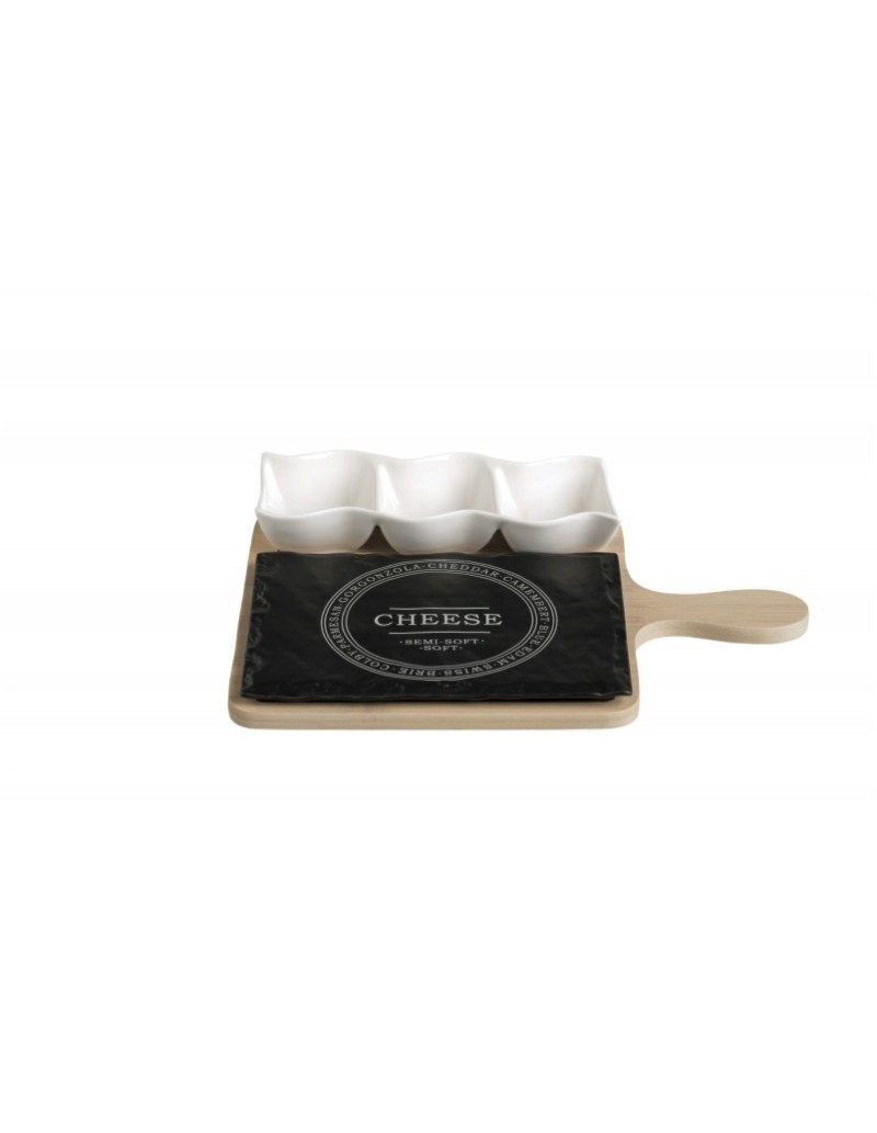 Cheese Tasting Board tagliere degustazione in porcellana e bambù | Brandani -BRANDANI