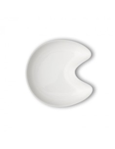Vassoio antipasti lettera C in ceramica bianco lucido 10x10 | Brandani -BRANDANI