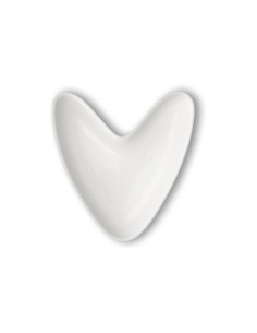 Vassoio antipasti lettera V in ceramica bianco lucido 10x10 | Brandani -BRANDANI