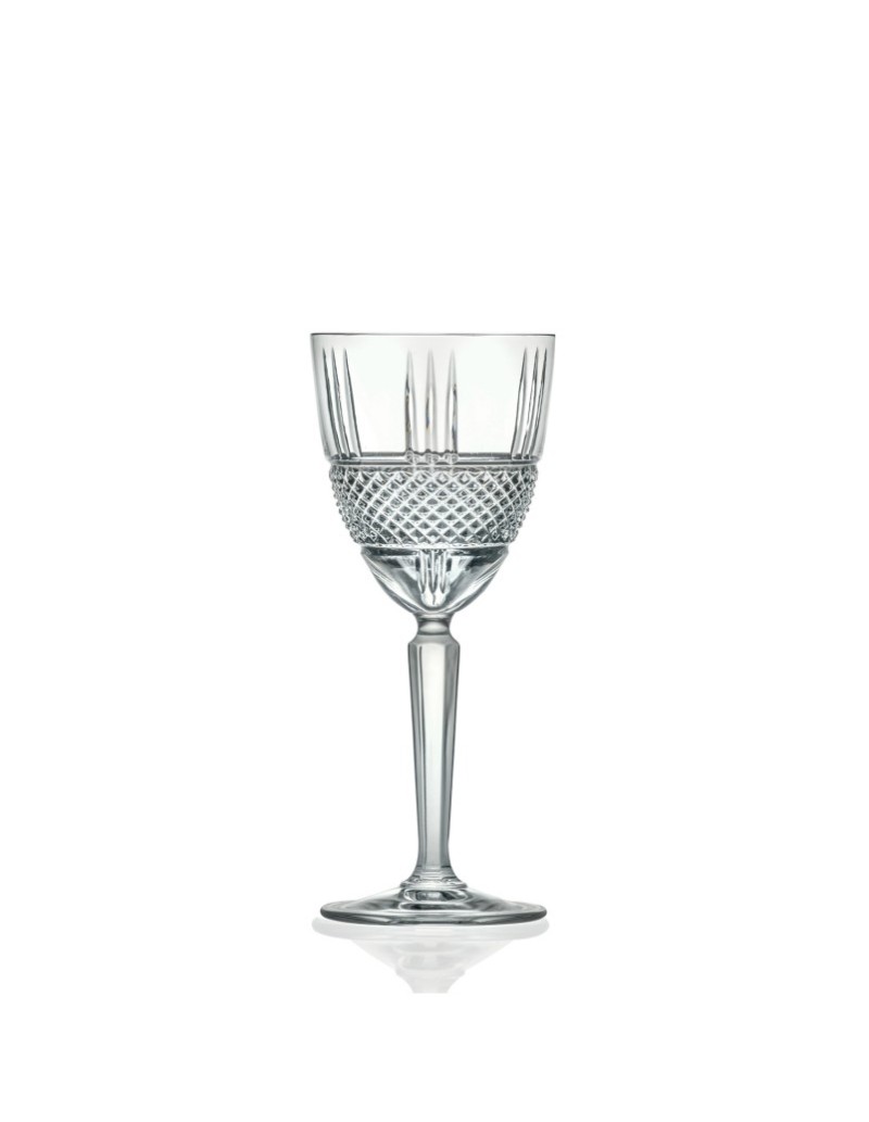 Diamond set 6 calici in crystal glass trasparente, 23 cl | Brandani -BRANDANI
