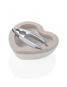 Love Bowl sgranocchia-noci in porcellana e bambù con schiaccianoci | Brandani -BRANDANI