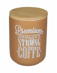 Barattolo coffee in new bone china con tappo in bambù | Brandani -BRANDANI