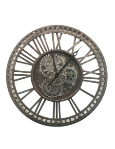 Orologio da parete Meridium Ø 60 cm in metallo con meccanismo a vista | Brandani -BRANDANI