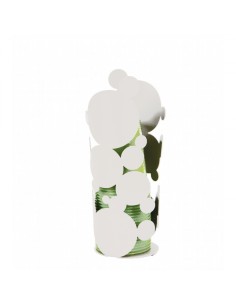 Bolle porta bicchieri in metallo verniciato bianco H 20 cm | Ceart -CEART