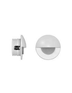 Segnapasso LED Ilo tondo bianco da parete, 2 W 3000 K, 60 lm, 120°, IP20 | Beneito Faure -BENEITO FAURE