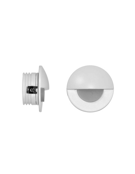 Segnapasso LED Ilo tondo bianco da parete, 2 W 3000 K, 60 lm, 120°, IP20 | Beneito Faure -BENEITO FAURE