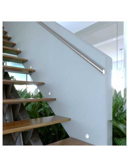 Segnapasso LED Ilo tondo bianco da parete, 2 W 3000 K, 60 lm, 120°, IP20 | Beneito Faure -BENEITO FAURE