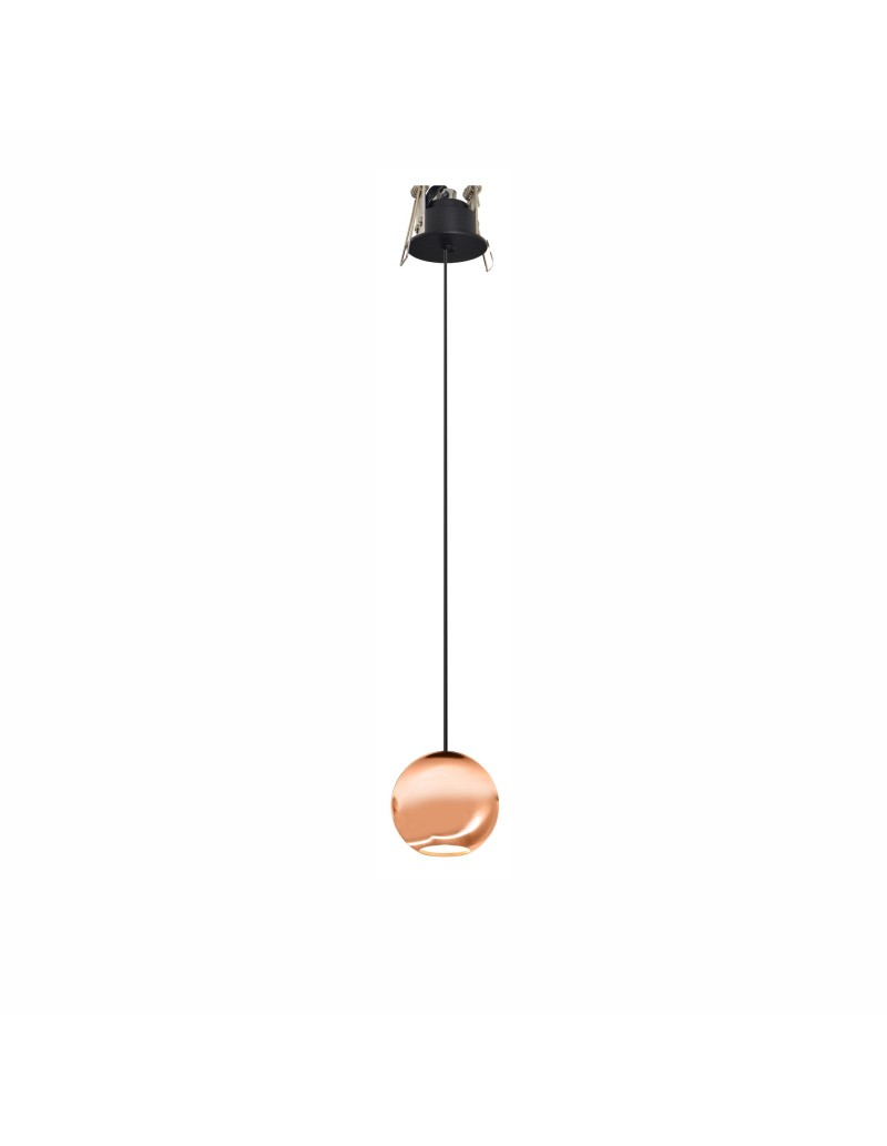 Lampada a sospensione LED Bora sfera in alluminio oro rosa, 8,5 W 3000 K | Beneito Faure -BENEITO FAURE