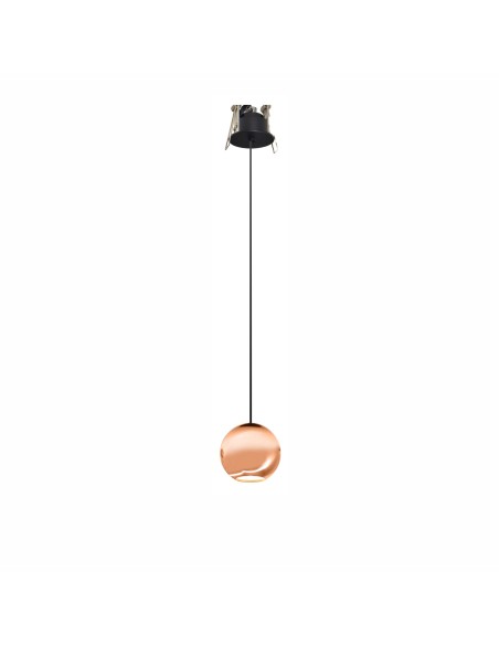 Lampada a sospensione LED Bora sfera in alluminio oro rosa, 8,5 W 3000 K | Beneito Faure -BENEITO FAURE
