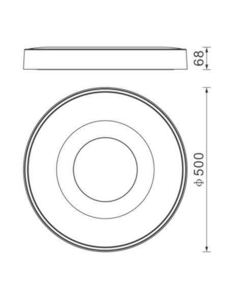 Plafoniera LED Coin bianca Ø 50 cm, 80 W 3 tonalità di luce con telecomando | Mantra -MANTRA