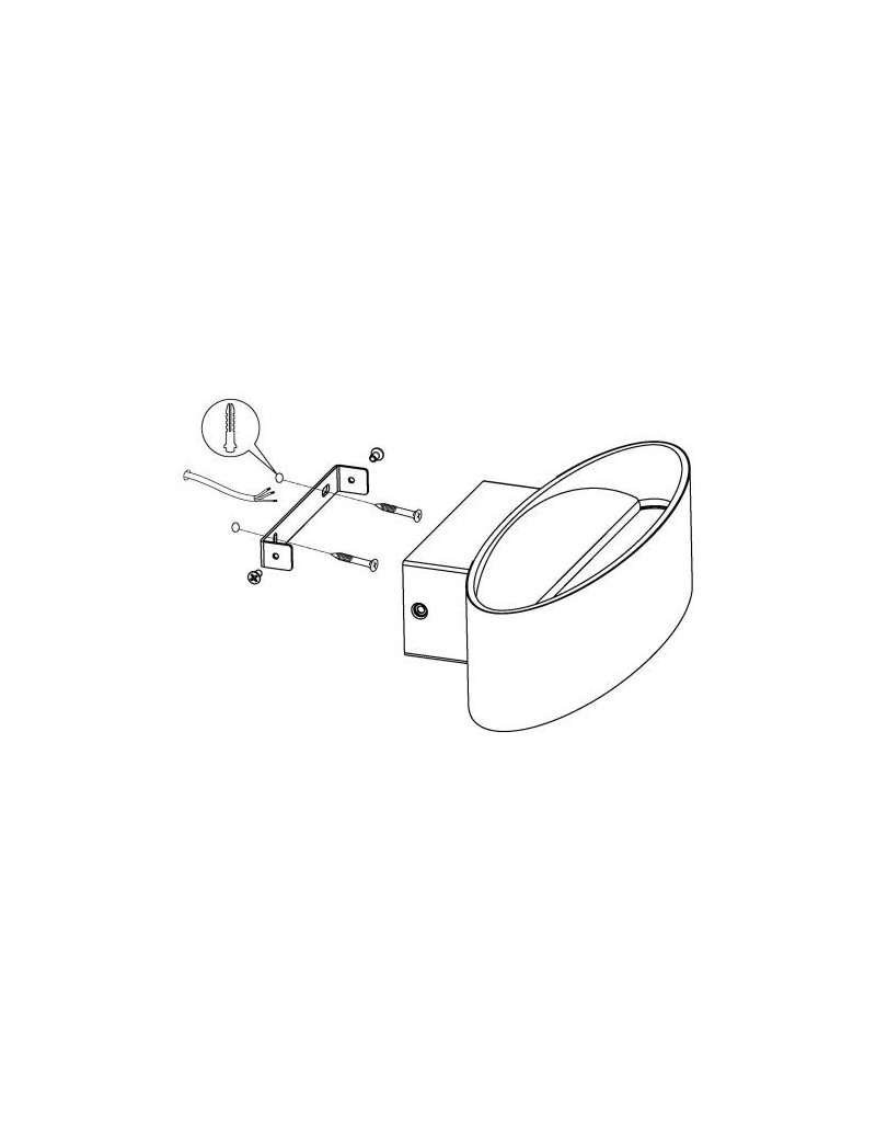 Applique LED Maccacari a fascia 27 cm in alluminio bianco, 1.300 lm 3000 K | Eglo -EGLO