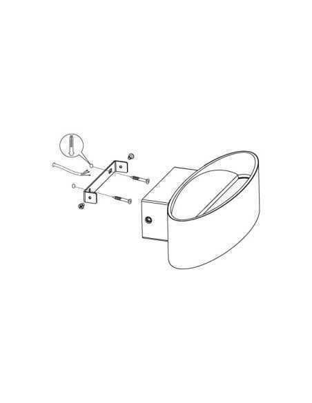 Applique LED Maccacari a fascia 27 cm in alluminio bianco, 1.300 lm 3000 K | Eglo -EGLO